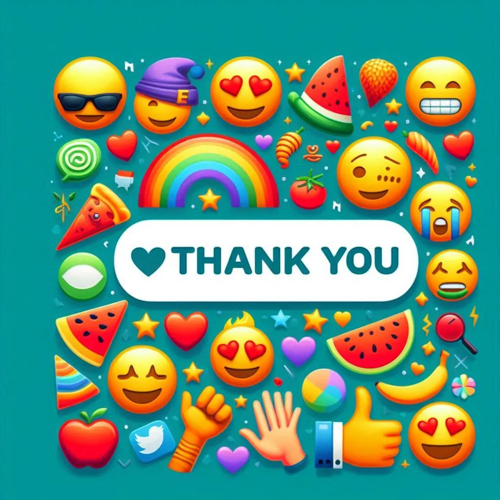 Short Thank You Captions for Social Media with Emojis