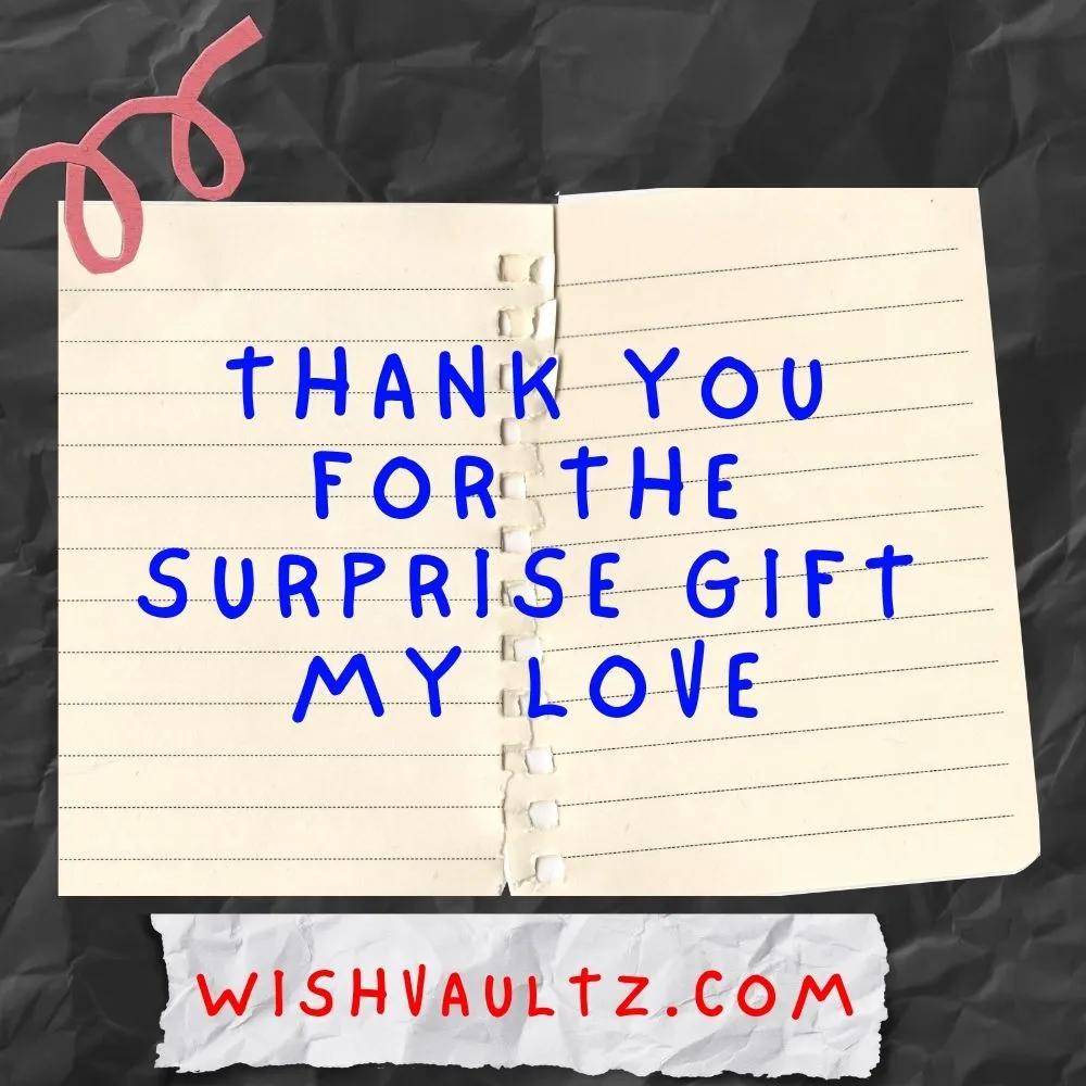 Thank you for the Surprise gift My love