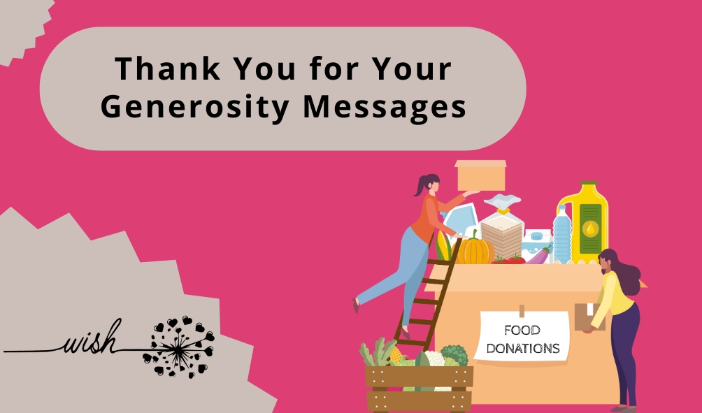 Thank You for Your Generosity Messages