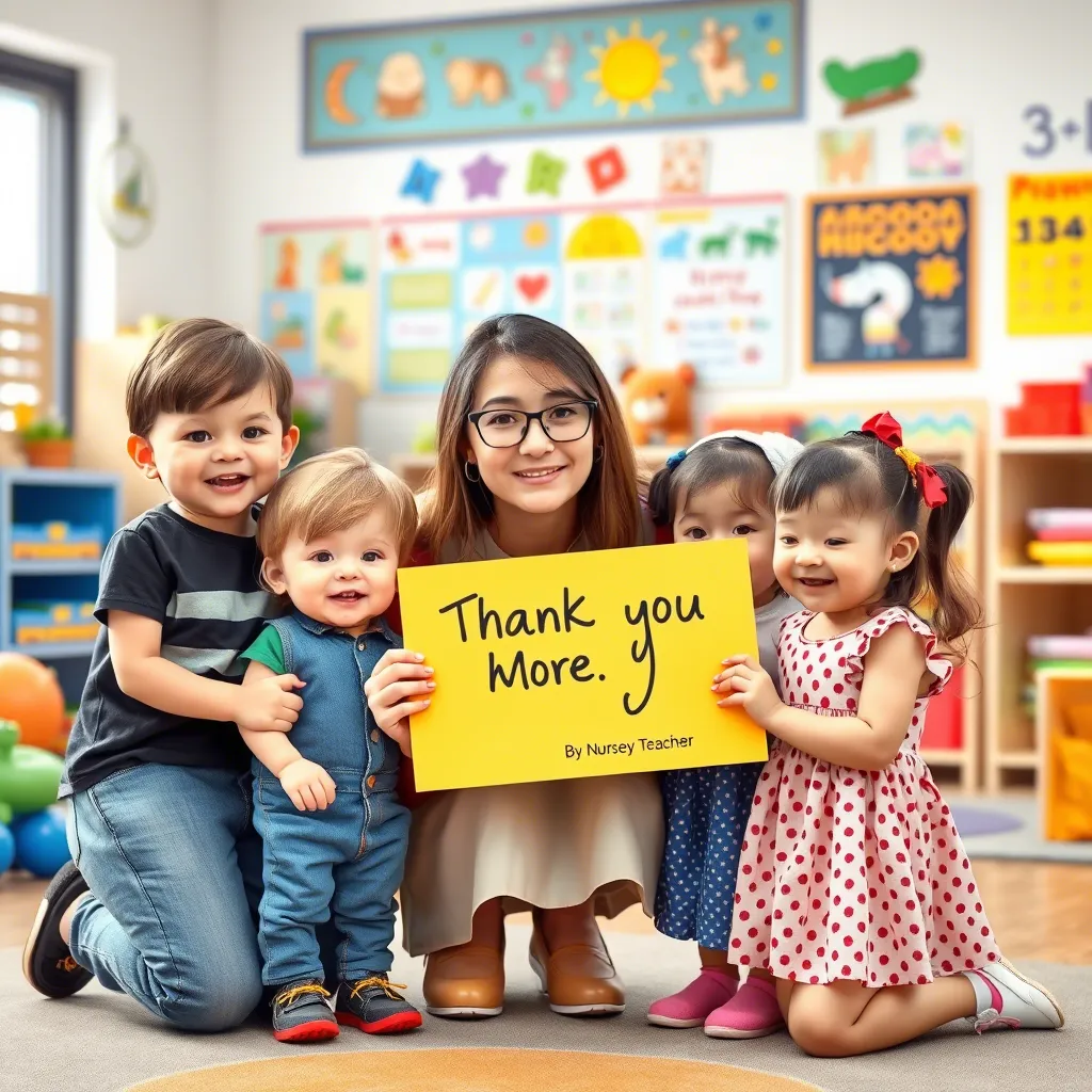 Thank You Message for Nursery Teacher from Family