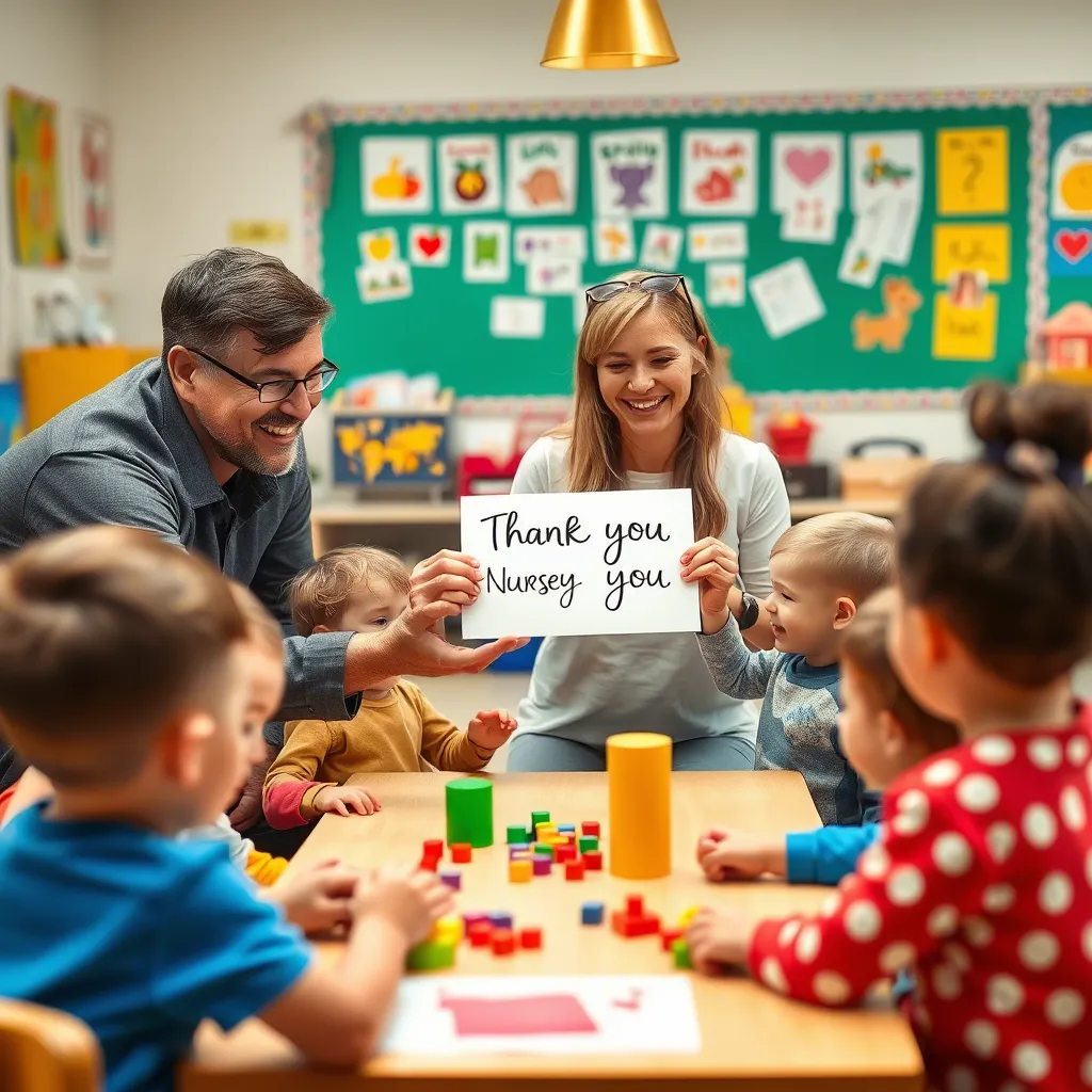Thank You Message for Nursery Teacher from Parents