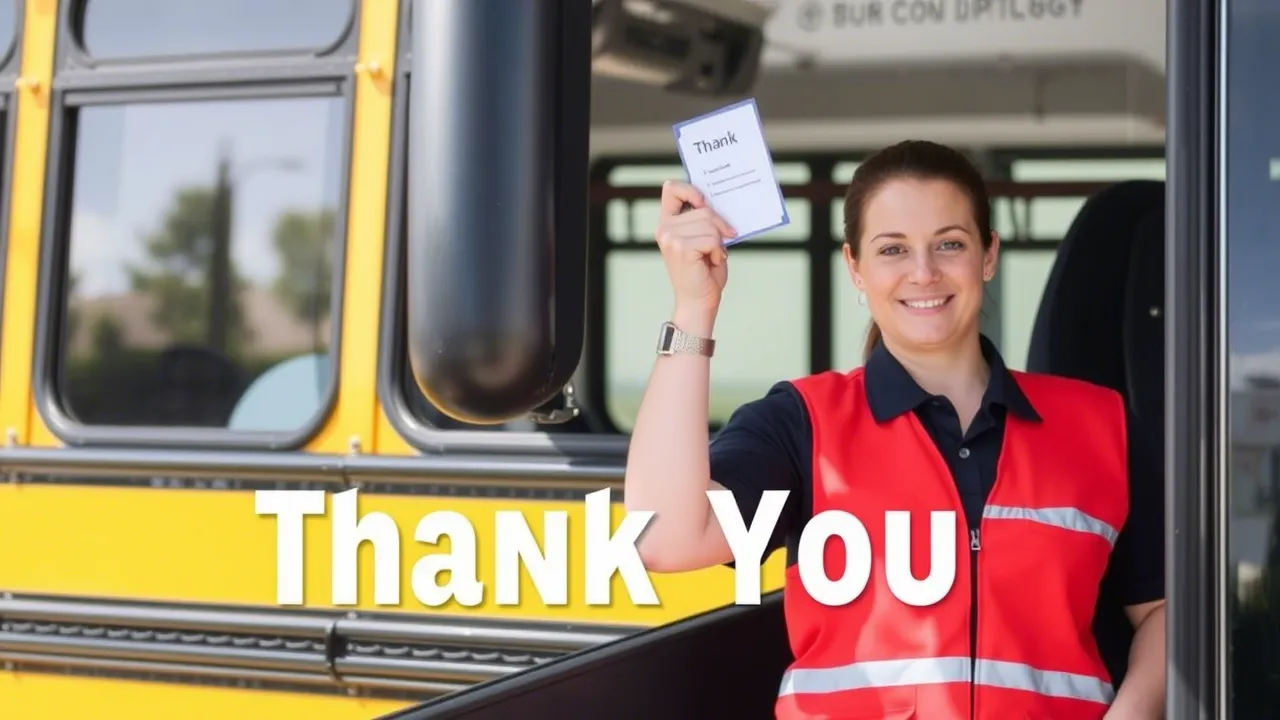 Thank You Messages For Bus Driver