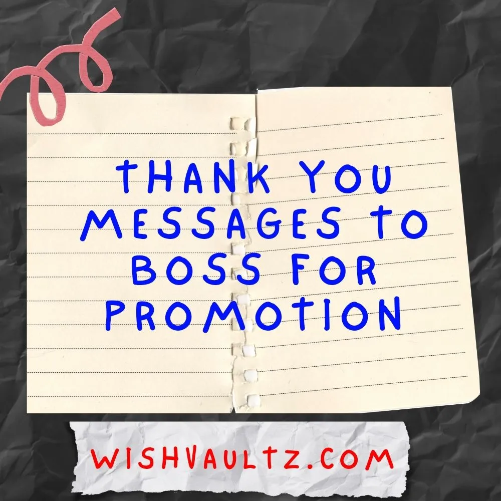 Thank You Messages To Boss For Promotion