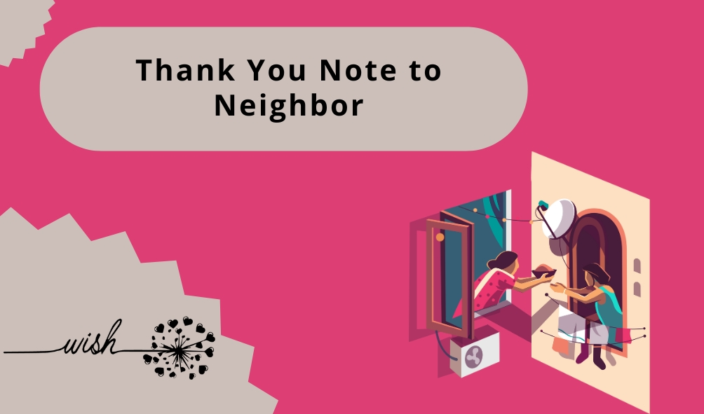 Thank You Note to Neighbor