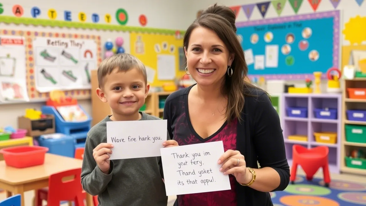 Thank You Notes That Preschool Teachers