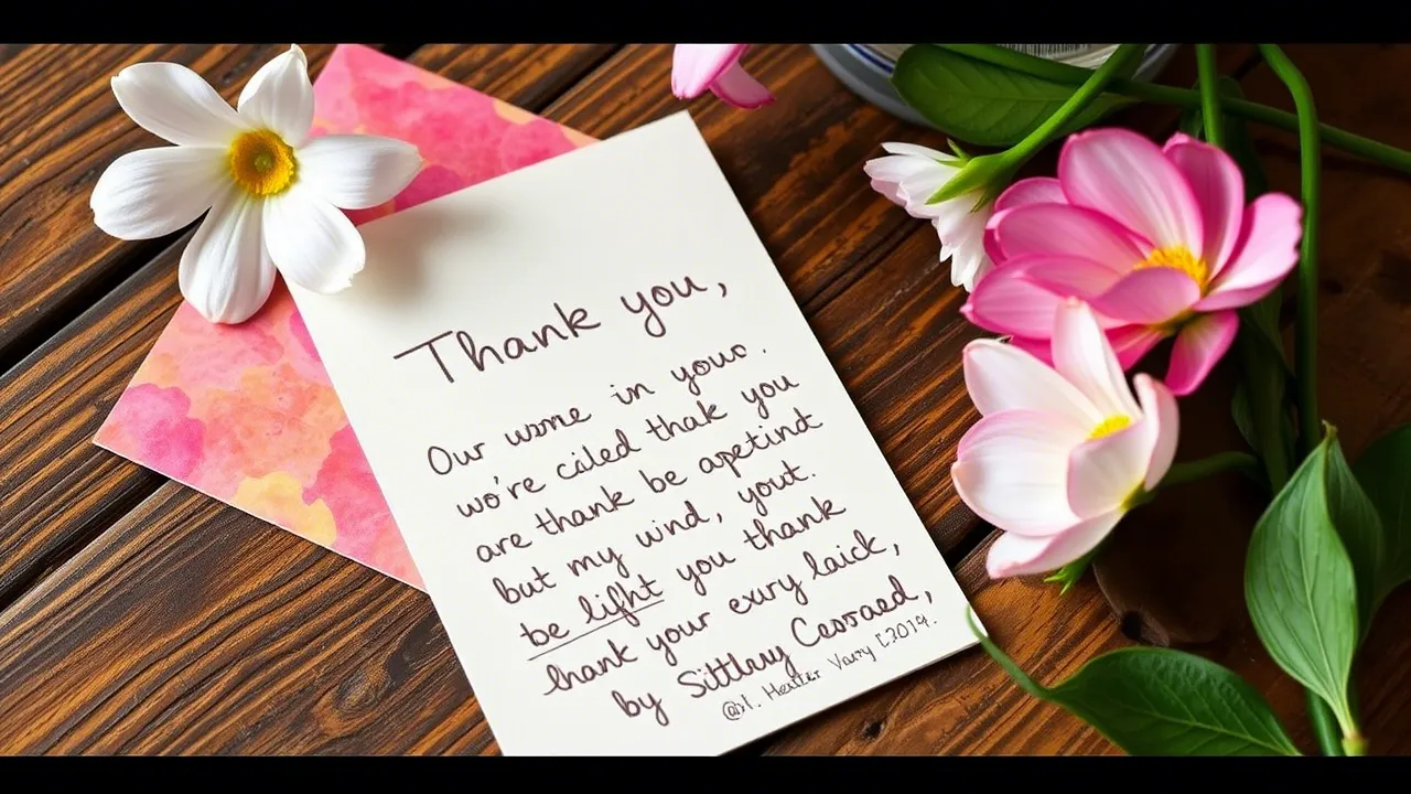 Thank You Notes to Show Appreciation